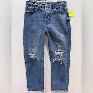 Old Navy Sz 6 Petite extra high rise sky-hi straight secret slim pockets jeans